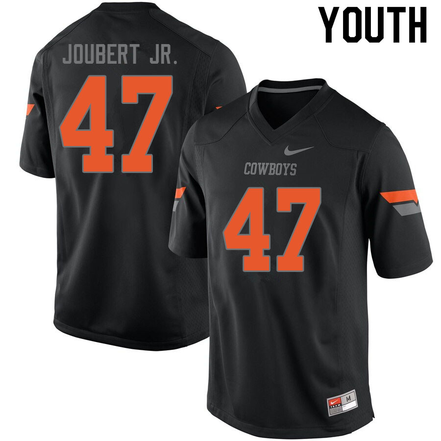 Youth #47 Larry Joubert Jr. Oklahoma State Cowboys College Football Jerseys Sale-Black - Click Image to Close